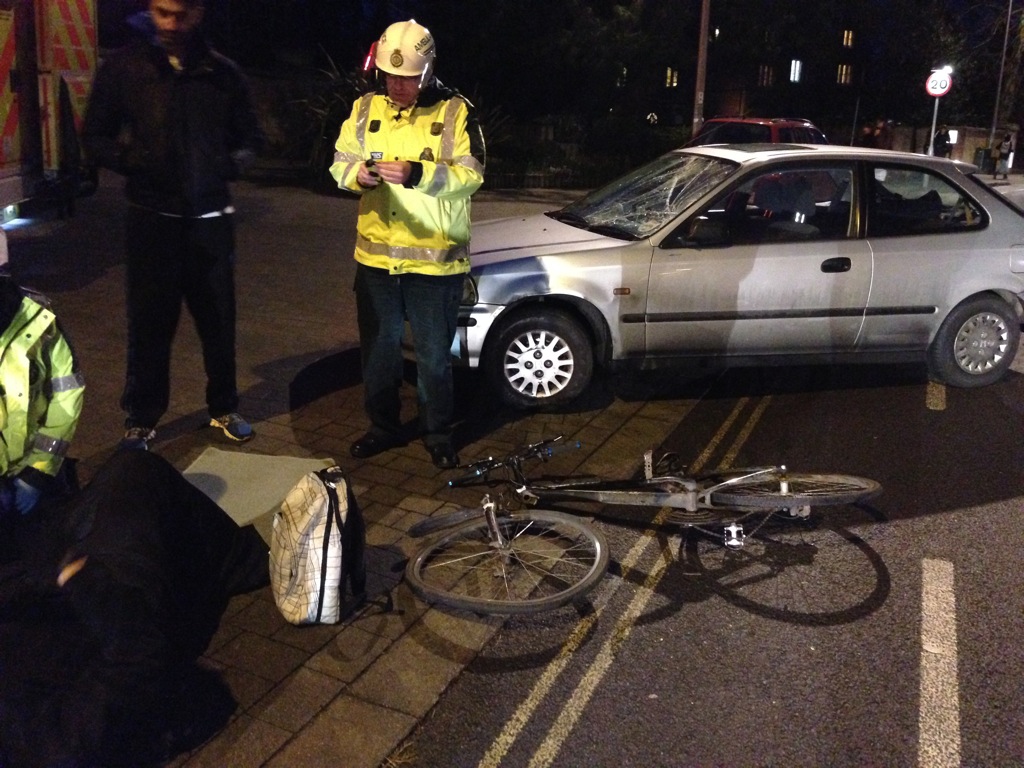 Paramedics attending the accident