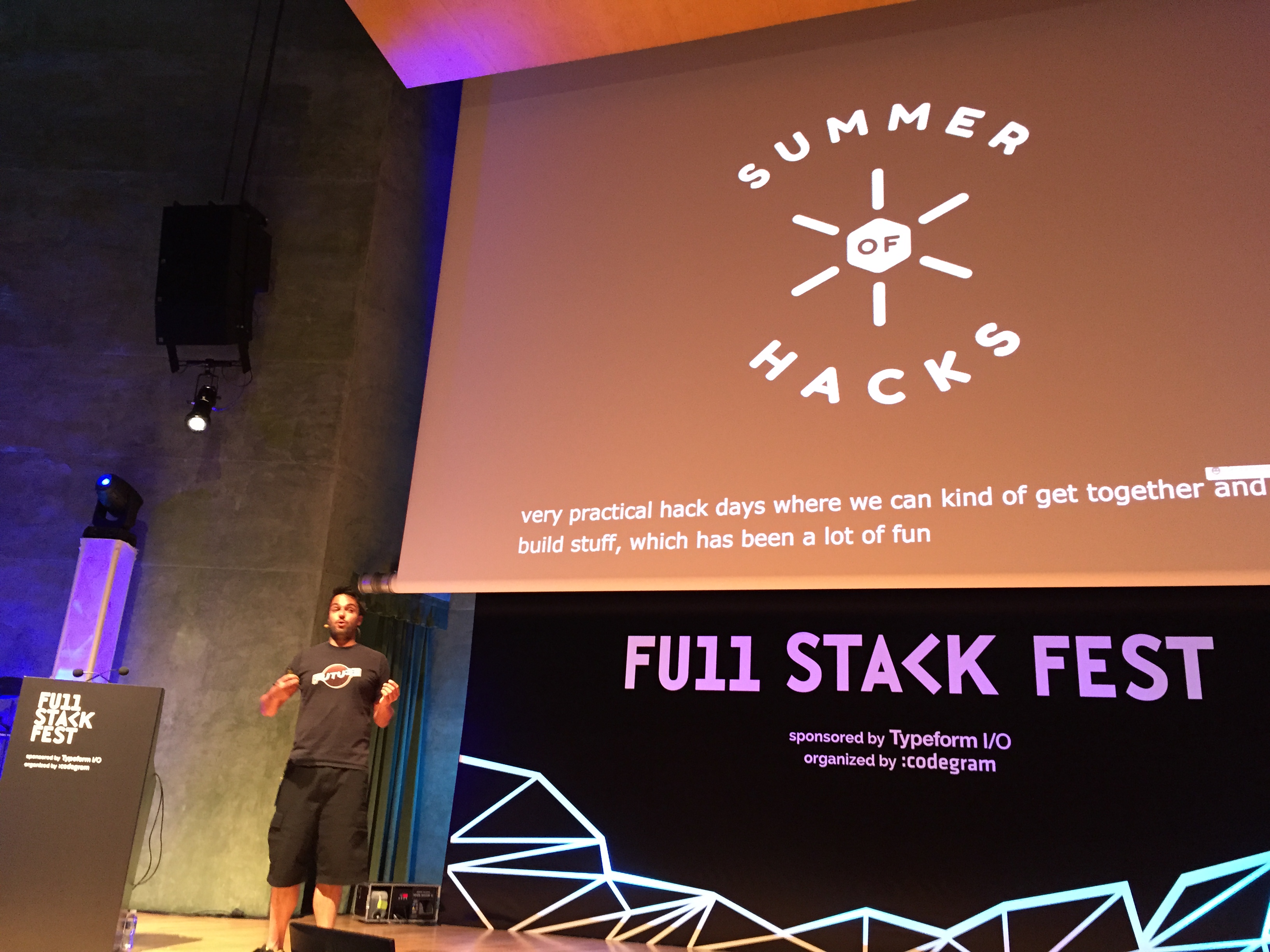 A live-captioned talk at Full Stack Fest