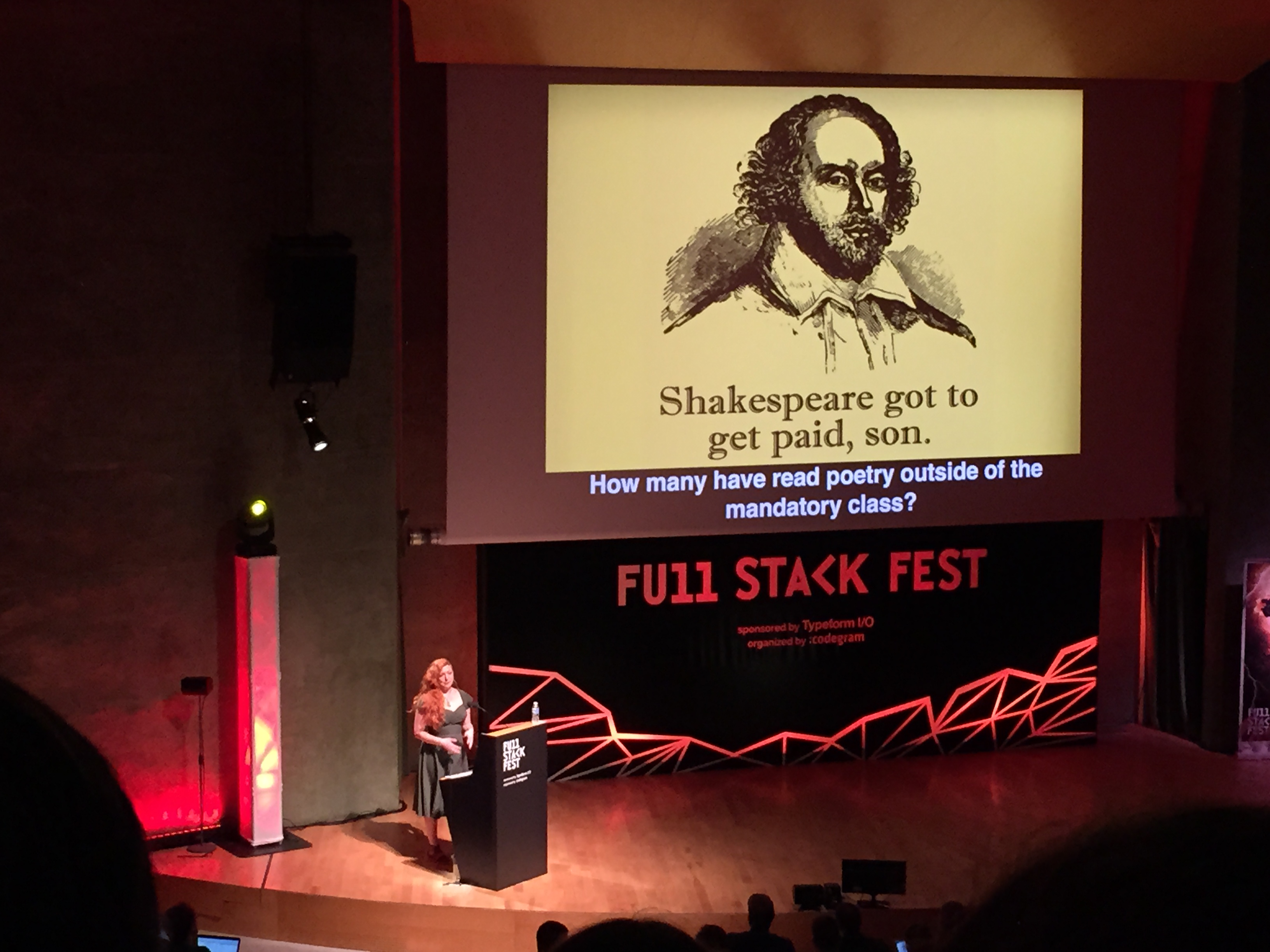 Less useful captions at Full Stack Fest